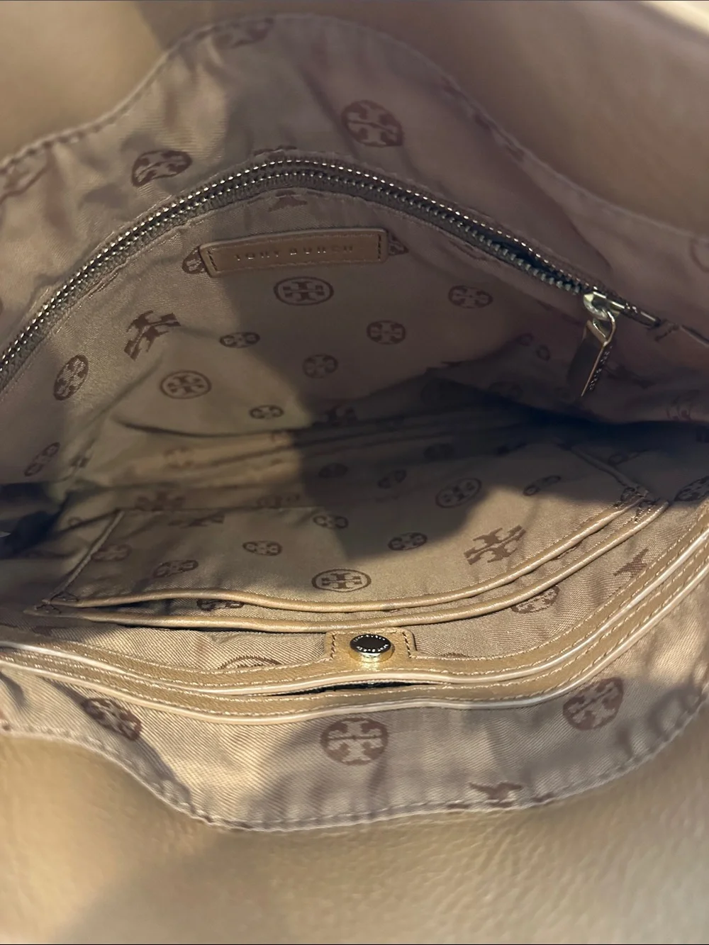 Tory Burch Tan Leather Chain-Handle Shoulder Bag